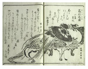 Vågor av potentiella invandrare från många länder (Shikinamigusa) av Katsushika Hokusai