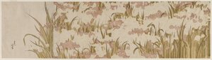 Vita och lila iris av Katsushika Hokusai