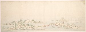 Vinterlandskap av Katsushika Hokusai
