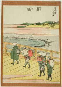 Yoshida, från serien "Fifty-three Stations of the Tokaido (Tokaido gojusan tsugi)" av Katsushika Hokusai