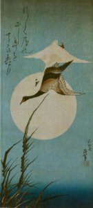 Två vilda gäss av Katsushika Hokusai