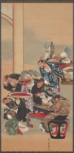 Opererar på Guan Yus arm av Katsushika Ōi