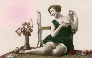 Frau im grünen Kleid, ca. frühes 20. Jahrhundert von 