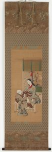 En flicka som sitter på en veranda, Edo-period, 1700-talet. av Kawamata Tsuneyuki