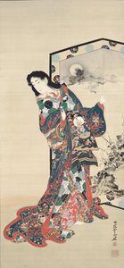 Helvetes kurtisan av Kawanabe Kyosai