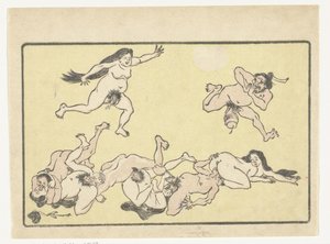 Orgie The Big Tail (serietitel) av Kawanabe Kyosai
