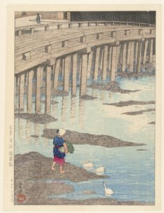 Gionbron vid Hondo i Amakusa Amakusa Hondo Gionbashi (titel på objekt) Urval av vyer över Japan (serietitel) Nihon fukei senshu (serietitel)