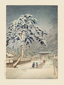 Ikegami Honmonji (Honmon-templet, Ikegami) (1931) av Kawase Hasui