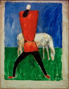 Man och häst av Kazimir Severinovich Malevich