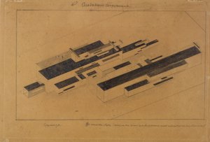 Moderna byggnader, 1923-1924 av Kazimir Severinovich Malevich