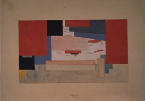 Suprematism. Skiss till en teatergardin av Kazimir Severinovich Malevich