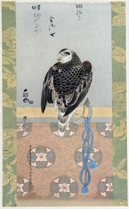 Falcon - sidenmålning av Itaya Keishiu av Keishu Hiromasa Itaya