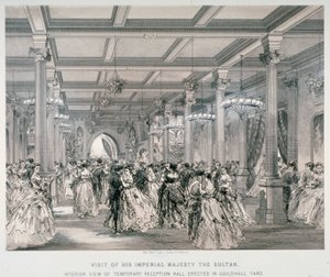 Mottagning för sultanen av Turkiet, Guildhall, City of London, 1867