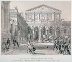 Besök av Abd-ul-Aziz, Turkiets sultan i Guildhall, City of London, 1867.