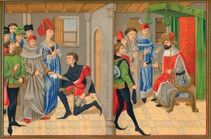 Scen från berättelsen om Renaud De Montauban, 1400-talet, 1849. av Kellerhoven