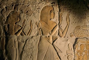 Egypten; Amarna; mm6741; Arkeologi; 18:e dynastin;Mayagrav, Sakkara, Saqqara, Nya riket, 2001 (foto) av Kenneth Garrett