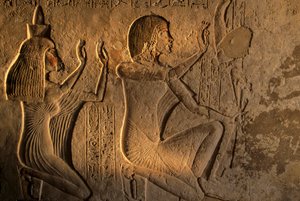 Egypten; Amarna; mm6741; Arkeologi; Artefakt; 18:e dynastin; Akhenaton; Amenhotep IV, ..., 2001 (foto) av Kenneth Garrett
