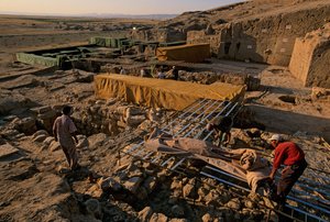 Urkesh, Hurriska riket, Syrien, 2400 f.Kr., Giorgio Buccellati, täckande utgrävningar mudb..., 2004 (foto) av Kenneth Garrett
