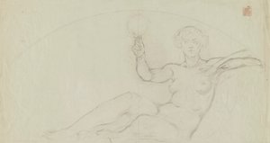 (Iowa State Capitol Rotunda) (Konst, studie för panel) av Kenyon Cox