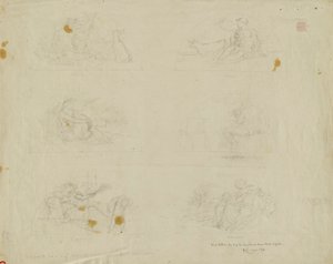 (Iowa State Capitol Rotunda) (studie för Six Lunettes) av Kenyon Cox