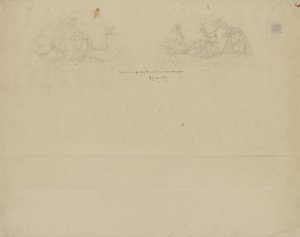 (Iowa State Capitol Rotunda) (studie för två lunetter) av Kenyon Cox