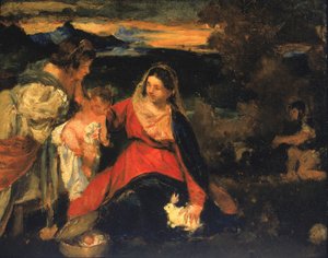 Efter Tizians Madonna of the Rabbit, 1878-1882.