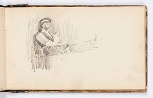 Skissbok sida av Kenyon Cox