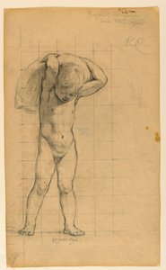 Studie för "Commerce", "The Progress of Civilization: The Forge, Commerce, and Education" State Capitol, Des Moines, IA av Kenyon Cox