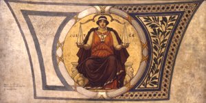 Studie för Mosaic, Wisconsin State Capital, Justice, ca. 1913. av Kenyon Cox