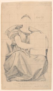 Studie för "The State", "The Reign of the Law", Appellate Division Court House, New York, NY av Kenyon Cox