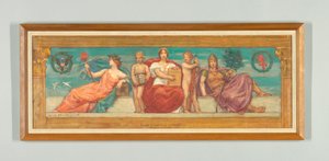 The Statute Law, Study for Right Panel of "The Reign of Law," Frieze for Appellate Court, New York