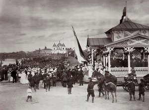 Tsarevich Nicholas av Ryssland i Novocherkassk, Ryssland, 1891. av Kessler