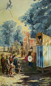 The Show (Punch And Judy) (målning) av Kevin Parrish