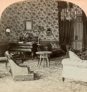 Salongen för presidentskapet, Lord Roberts högkvarter, Bloemfontein, Sydafrika, 1900. av Keystone View Company