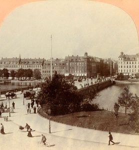 Queen Louise Bridge, Köpenhamn, Danmark, 1901.