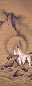 Kannon (Avalokitesvara) i vita dräkter av Kichizan Mincho