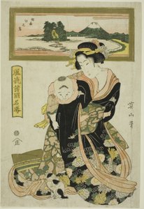 Enoshima Kazusa Sagami P Rovinse (Oraffinerad sake Enoshima), F Theory Teseries av Kikukawa Eizan