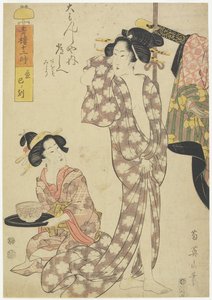 Hour of the Snake (10:00), 1812 av Kikukawa Eizan