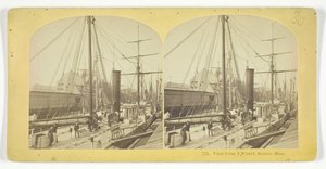 Utsikt från T Wharf, Boston, Mass, 185575. Skapare: Kilburn Brothers, BW Kilburn.