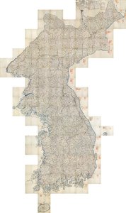 Daedongyeojido (Den stora kartan över östlandet) av Kim Jeong ho