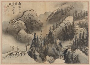 Regnigt landskap, sent 1700-tal. av Kim Sugyu