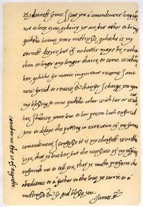 Brev från James I till sin son, Charles, Prince of Wales, 10 augusti 1623. av King James I