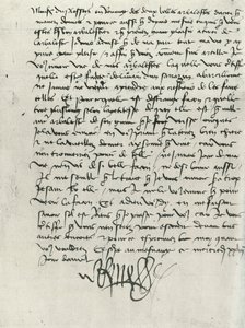 Brev från kung René av Anjou, 1400-talet, 1934. av King of Naples Rene of Anjou