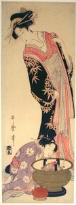 En kurtisan och hennes skötare av Kitagawa Utamaro