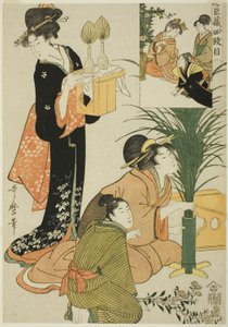 Akt IV, från Treasury of the Loyal Retainers av Kitagawa Utamaro