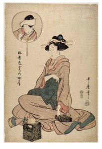 Skådespelaren Segawa Roko på samma sätt som en fru av Kitagawa Utamaro