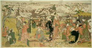 Kontrollera ry B grov versionsuppdrag (Oka no Utage) av Kitagawa Utamaro