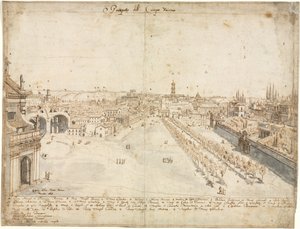 Arton vyer över Rom: Campo Vaccino (Forumet romerska) av Kitagawa Utamaro