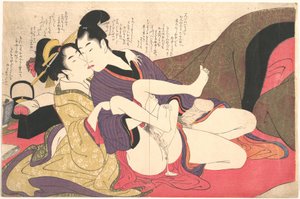 Erotiskt tryck av Kitagawa Utamaro