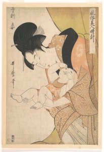 ”Råttans timme: älskarinna”, ur serien Kvinnors dagliga seder (Fuzoku bijin tokei) av Kitagawa Utamaro